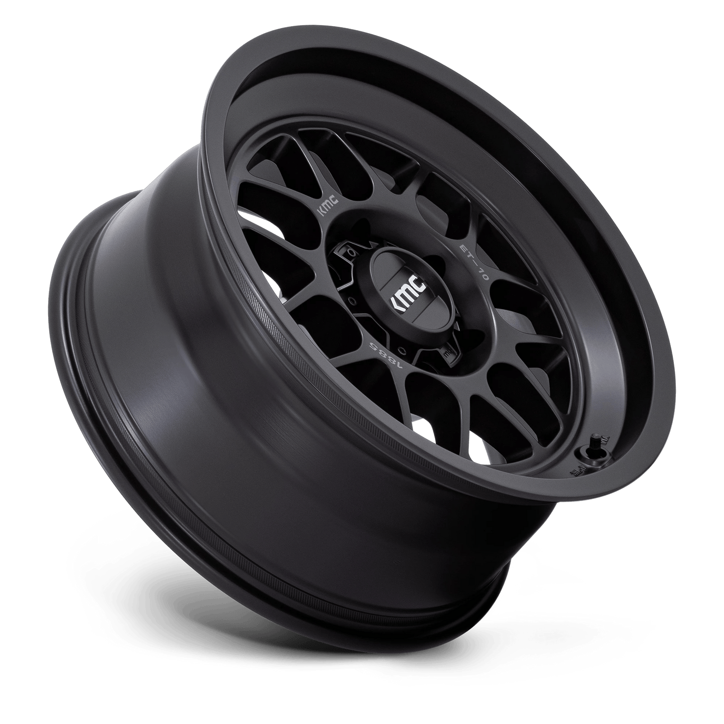 18x8.5 KMC KM725 Terra Satin Black Wheel 5x5 (-10mm)