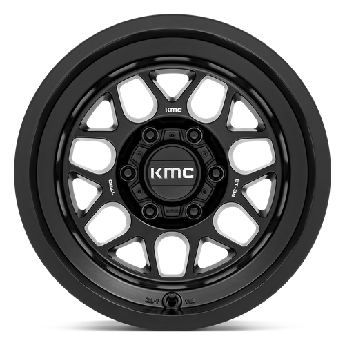 17x9 KMC KM725 TERRA Satin Black Wheel 6x5.5 (-38mm)