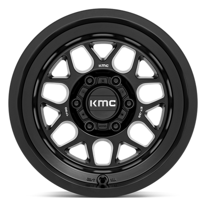 17x9 KMC KM725 TERRA Satin Black Wheel 6x5.5 (-38mm)