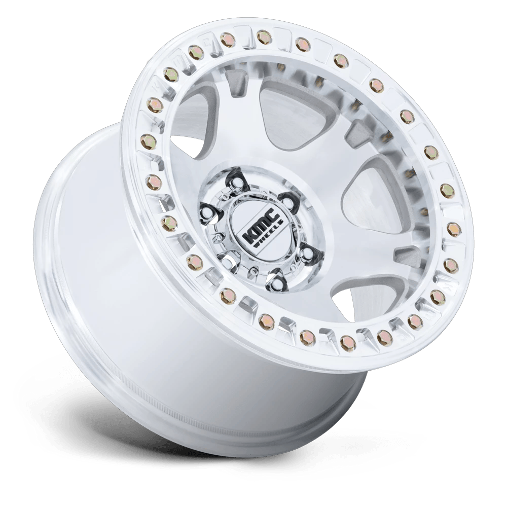 17x9 KMC KM238 VI Machined BEADLOCK Wheel 5x5 (-38mm)
