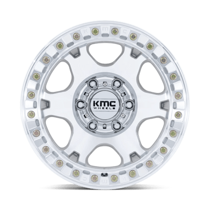 17x9 KMC KM238 VI Machined BEADLOCK Wheel 5x5 (-38mm)