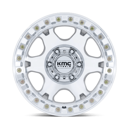 17x9 KMC KM238 VI Machined BEADLOCK Wheel 8x6.5 (-38mm)