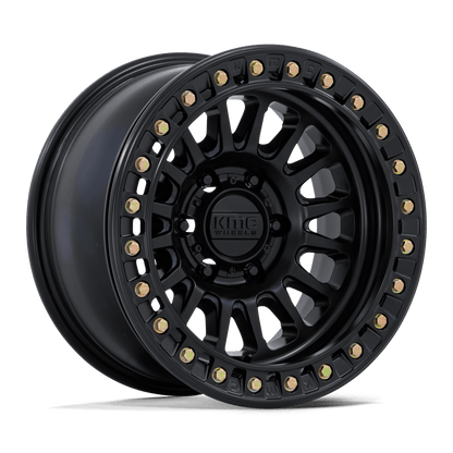 17x9 KMC KM239 Impact Matte Black BEADLOCK Wheel 6x5.5 (-12mm)