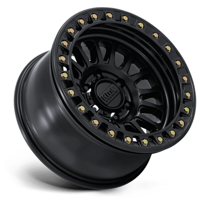 17x9 KMC KM239 Impact Matte Black BEADLOCK Wheel 6x135 (1mm)