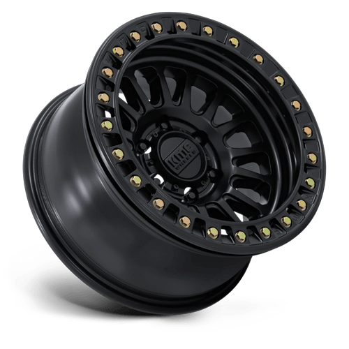 17x9 KMC KM239 Impact Matte Black BEADLOCK Wheel 5x5 (-12mm)
