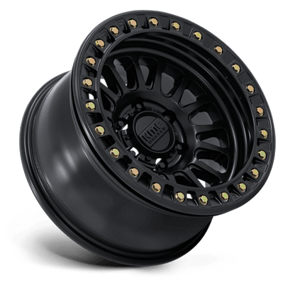 17x9 KMC KM239 Impact Matte Black BEADLOCK Wheel 5x5 (-12mm)