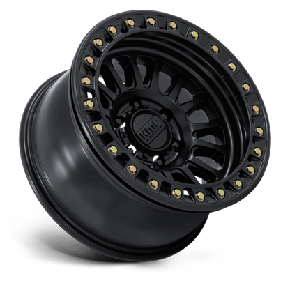 17x9 KMC KM239 Impact Matte Black BEADLOCK Wheel 5x5 (-38mm)