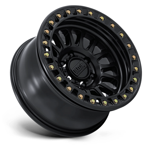 17x9 KMC KM239 Impact Matte Black BEADLOCK Wheel 6x5.5 (-12mm)