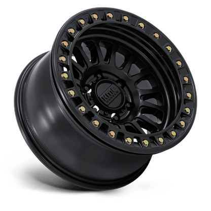 17x9 KMC KM239 Impact Matte Black BEADLOCK Wheel 6x5.5 (-12mm)