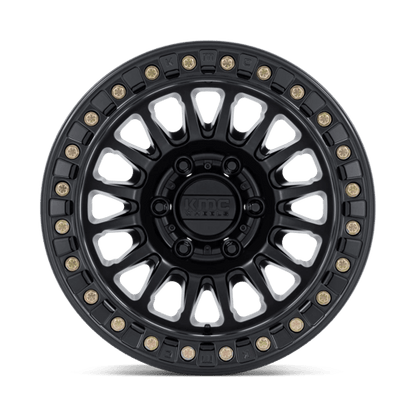 17x9 KMC KM239 Impact Matte Black BEADLOCK Wheel 6x5.5 (-38mm)