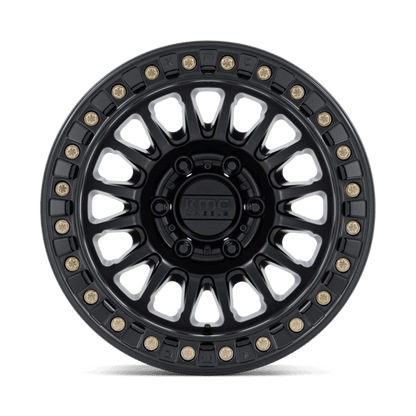 17x9 KMC KM239 Impact Matte Black BEADLOCK Wheel 6x5.5 (1mm)