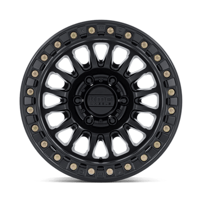 17x9 KMC KM239 Impact Matte Black BEADLOCK Wheel 5x5 (-12mm)