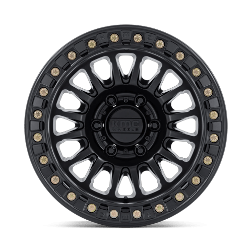 17x9 KMC KM239 Impact Matte Black BEADLOCK Wheel 5x5 (-38mm)