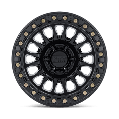 17x9 KMC KM239 Impact Matte Black BEADLOCK Wheel 5x5 (-38mm)
