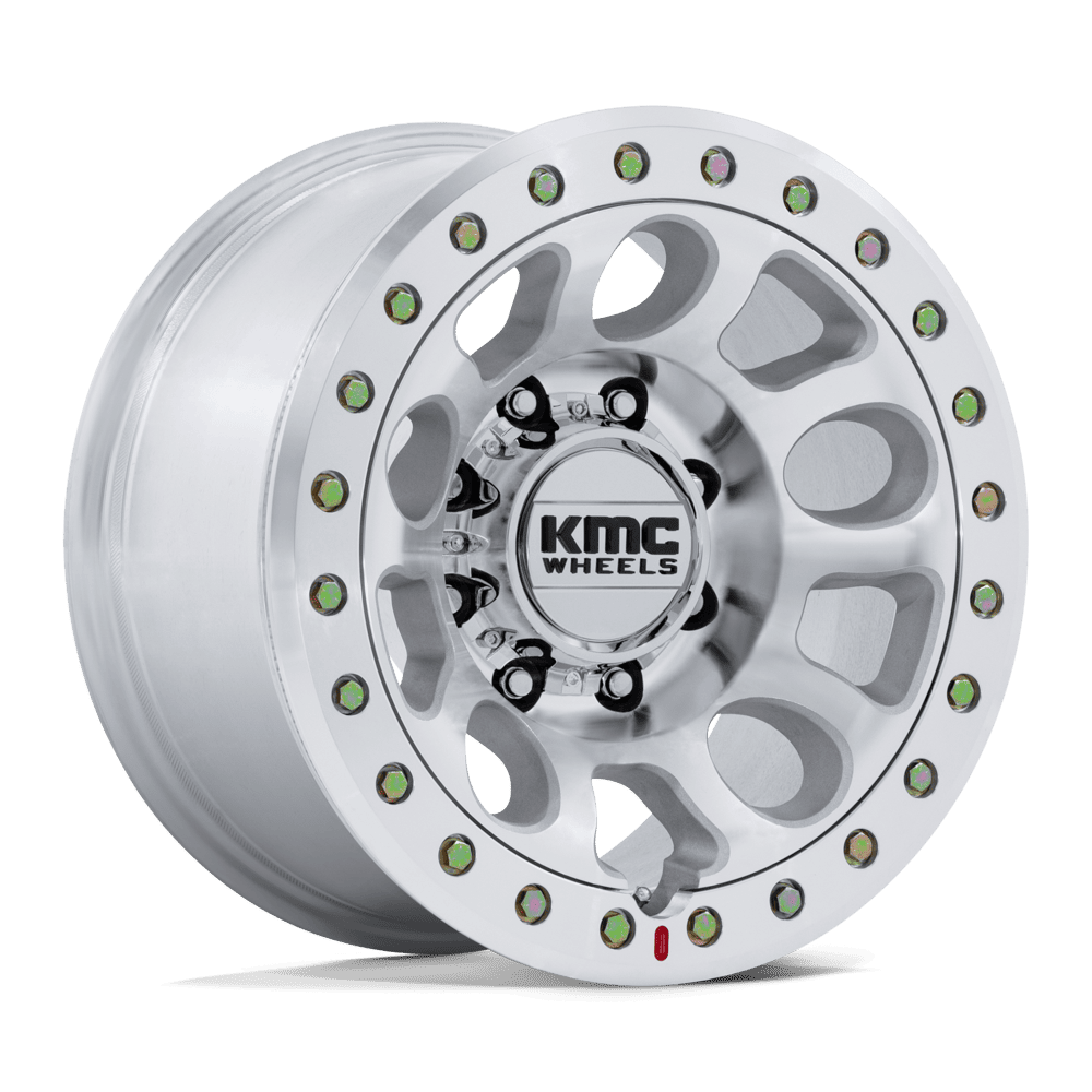17x9 KMC KM241 E25 Machined BEADLOCK Wheel 8x6.5 (-38mm)