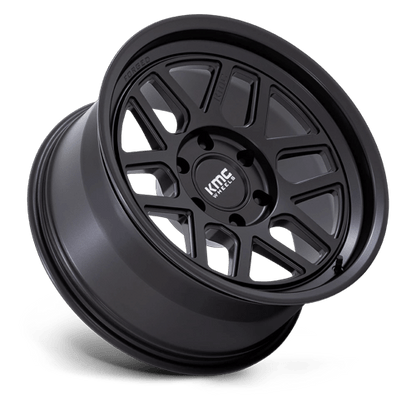 18x9 KMC KM446 Mesa Satin Black FORGED Wheel 6x135 (-12mm)