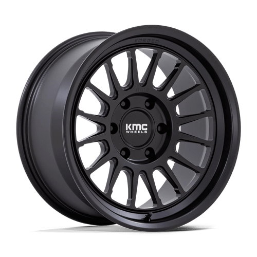 18x9 KMC KM447 Impact FORGED Satin Black Wheel 6x5.5 (-12mm)