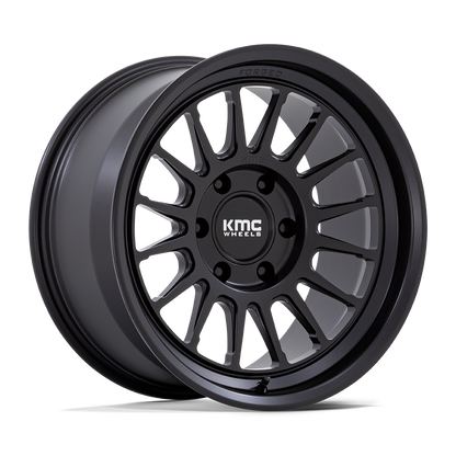 17x8.5 KMC KM447 Impact FORGED Satin Black Wheel 6x5.5 (-10mm)