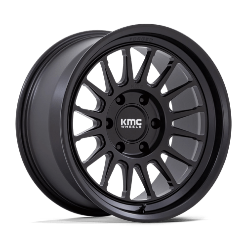 17x8.5 KMC KM447 Impact FORGED Satin Black Wheel 6x5.5 (-10mm)