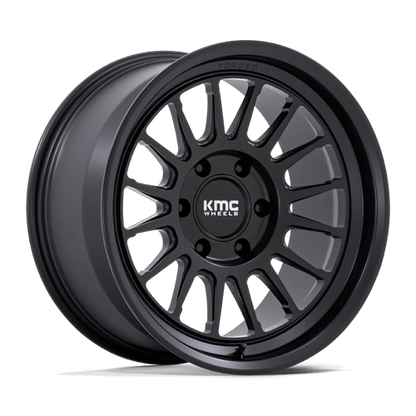 17x8.5 KMC KM447 Impact FORGED Satin Black Wheel 6x5.5 (-10mm)