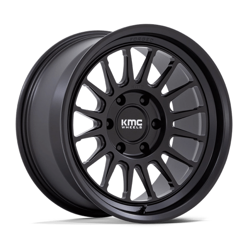 18x9 KMC KM447 Impact FORGED Satin Black Wheel 6x5.5 (0mm)