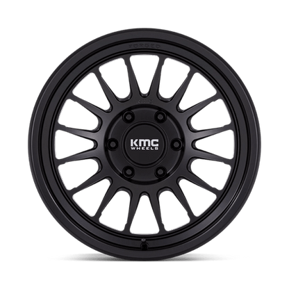 18x9 KMC KM447 Impact Satin Black FORGED Wheel 6x135 (-12mm)