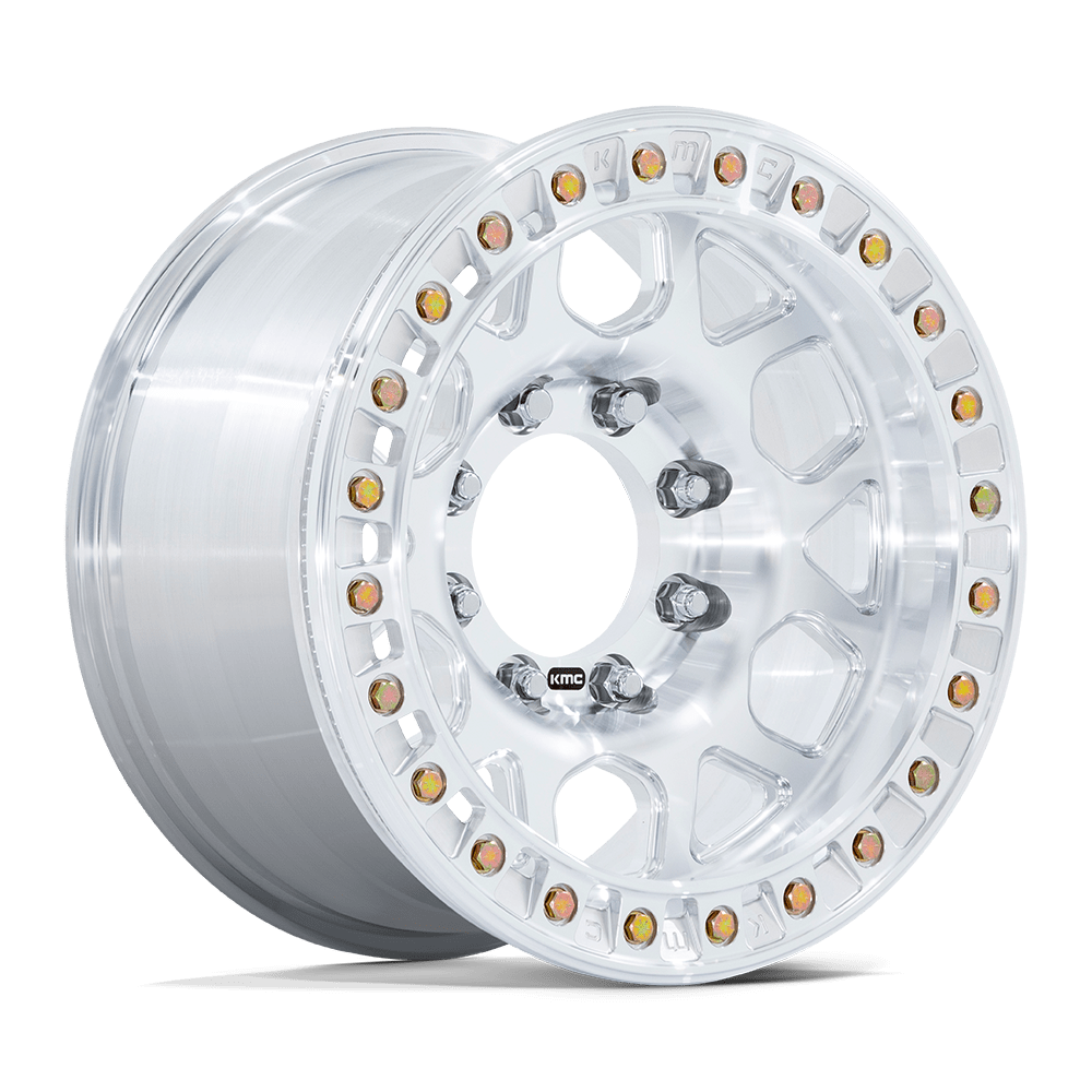 17x9 KMC KM450 Mesa Raw Machined FORGED SLOTTED BEADLOCK Wheel 8x170 (-12mm)