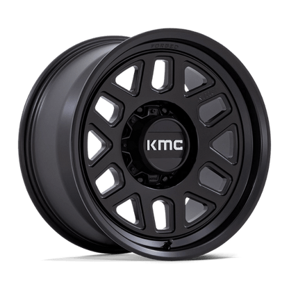 18x9 KMC KM451 Mesa Satin Black FORGED Wheel 8x180 (-12mm)