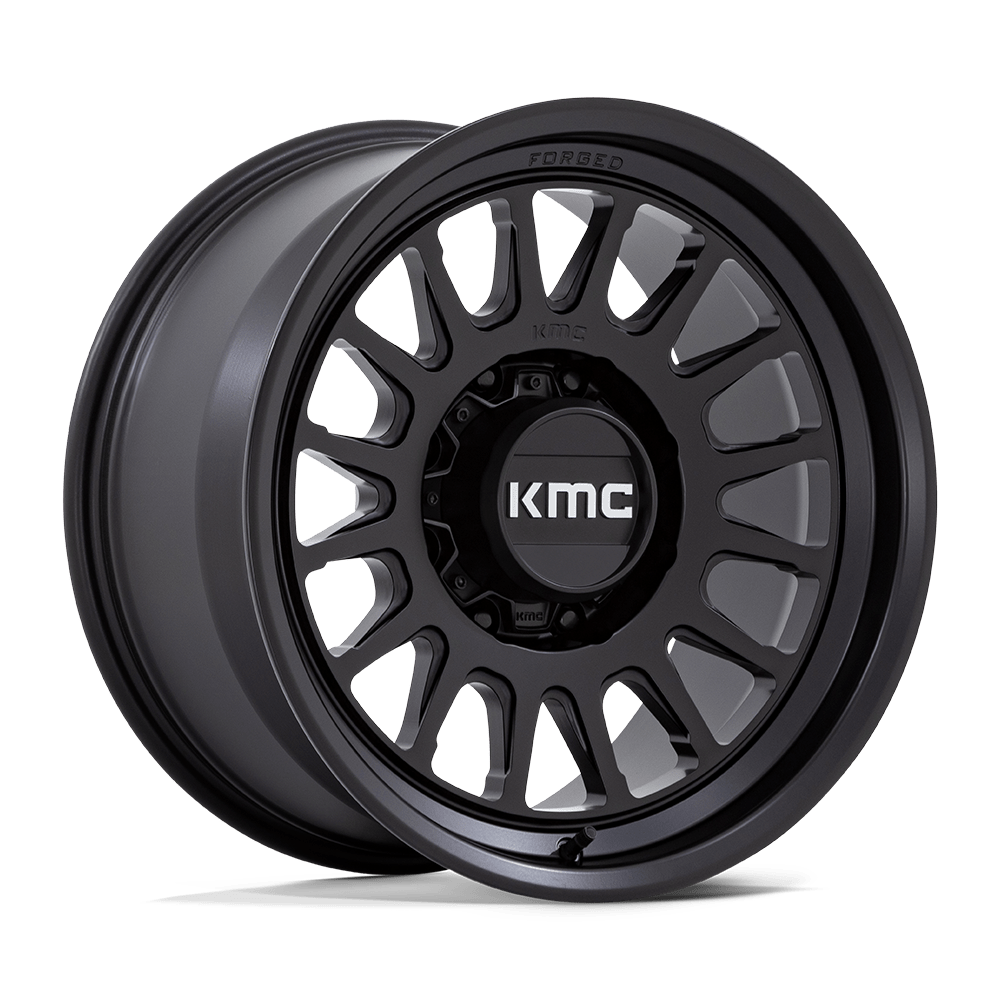 18x9 KMC KM452 Impact FORGED Satin Black Wheel 8x180 (18mm)