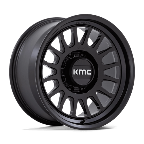 18x9 KMC KM452 Impact FORGED Satin Black Wheel 8x180 (18mm)
