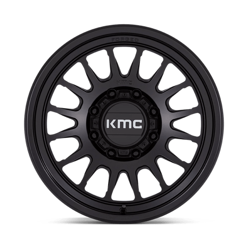 18x9 KMC KM452 Impact Satin Black FORGED Wheel 8x180 (-12mm)
