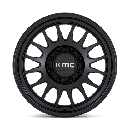 18x9 KMC KM452 Impact Satin Black FORGED Wheel 8x180 (-12mm)