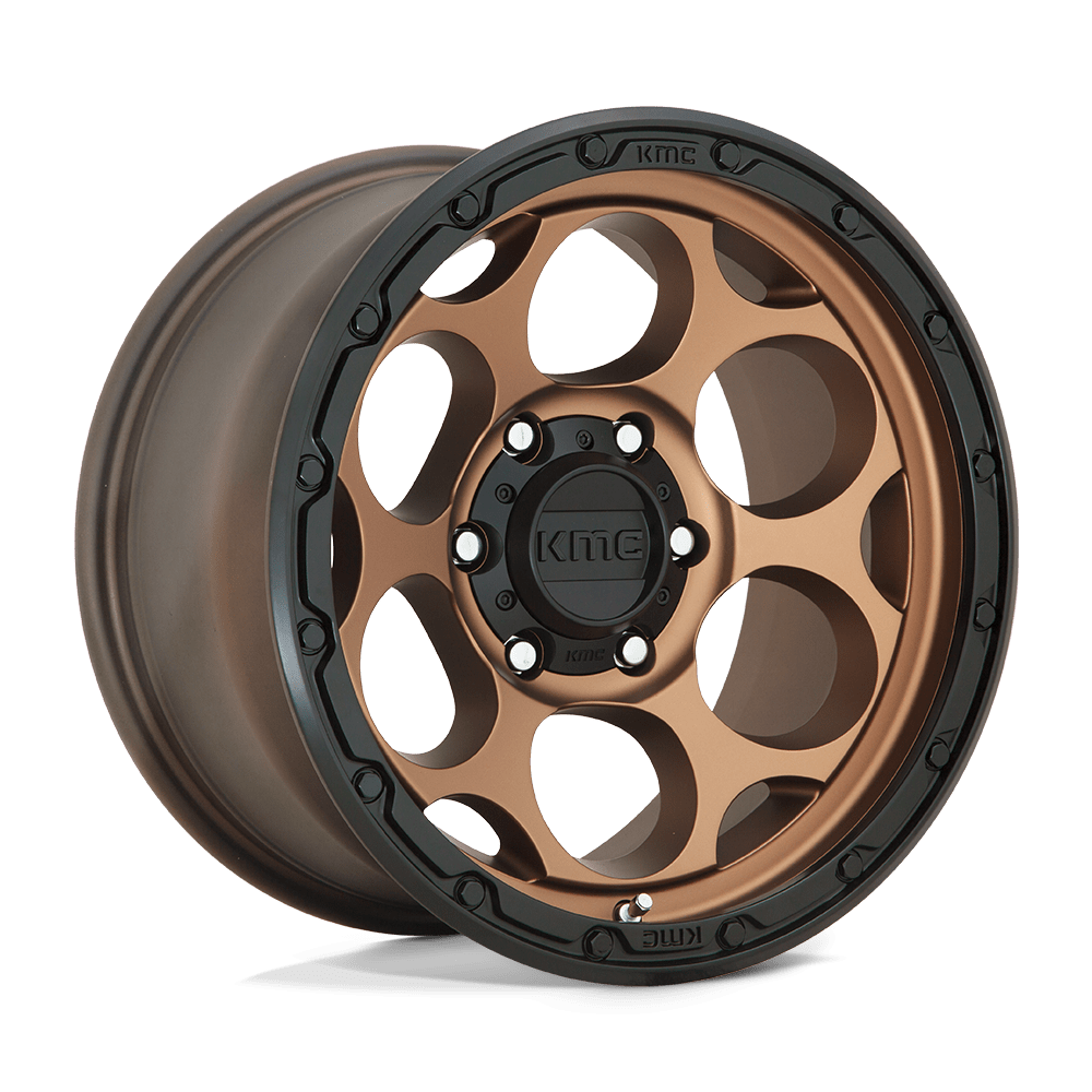 17x9 KMC KM541 DIRTY HARRY Matte Bronze W/ Black Lip Wheel 6x5.5 (-12mm)