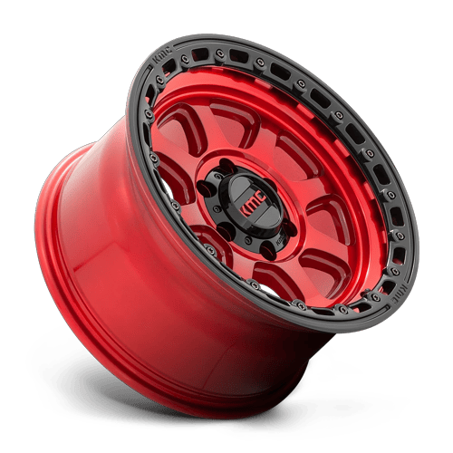 18x9 KMC KM548 Chase Candy Red With Black Lip Wheel 8x180 (0mm)