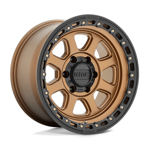 18x9 KMC KM548 Chase Matte Bronze With Black Lip Wheel 8x170 (18mm)