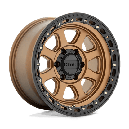18x9 KMC KM548 Chase Matte Bronze With Black Lip Wheel 8x170 (18mm)
