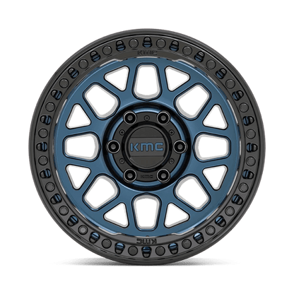 17x9 KMC KM549 GRS Midnight Blue With Gloss Black Lip Wheel 5x4.25 (18mm)
