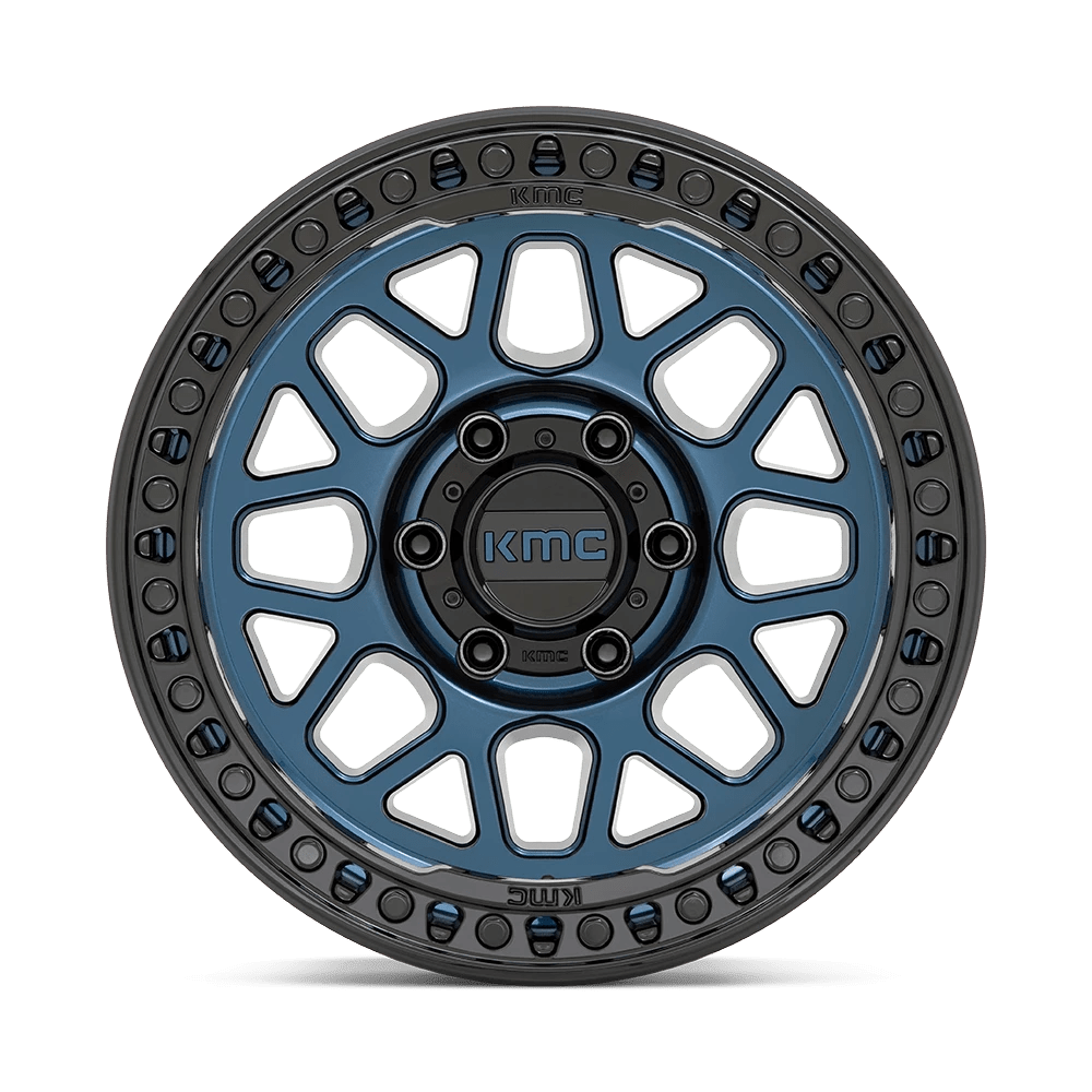 17x9 KMC KM549 GRS Midnight Blue With Gloss Black Lip Wheel 6x135 (18mm)