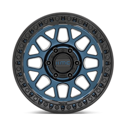 18x8.5 KMC KM549 GRS Midnight Blue With Gloss Black Lip Wheel 5x150 (0mm)