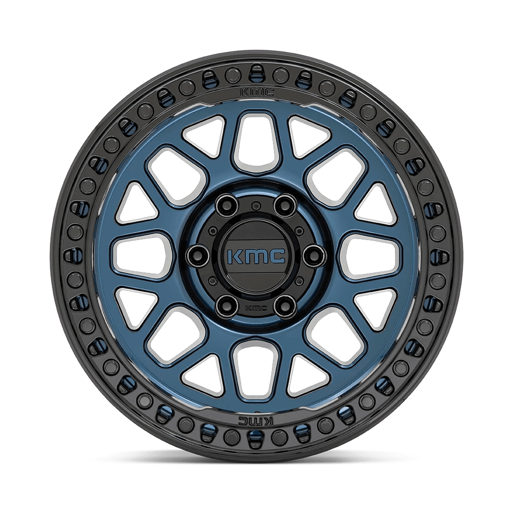 17x8.5 KMC KM549 GRS Midnight Blue With Gloss Black Lip Wheel 6x120 (0mm)