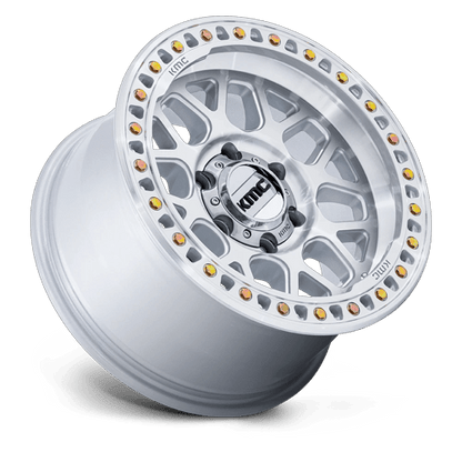 17x9 KMC KM549 GRS Gloss Silver W/ Machined Face Wheel 5x5 (0mm)