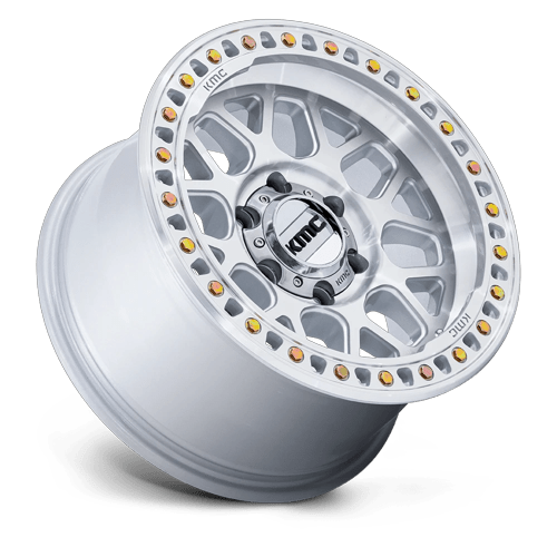 17x9 KMC KM549 GRS Gloss Silver W/ Machined Face Wheel 5x5 (0mm)