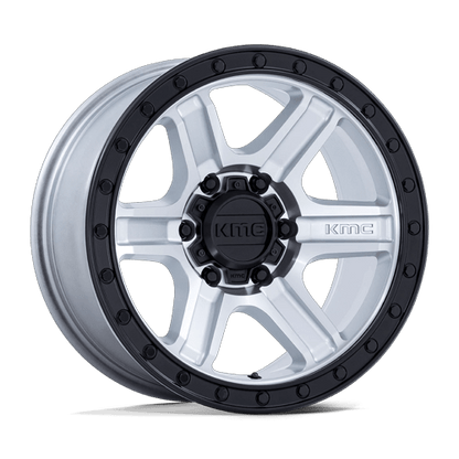 17x8.5 KMC KM551 Outrun Machined With Gloss Black Lip Wheel 6x5.5 (-10mm)