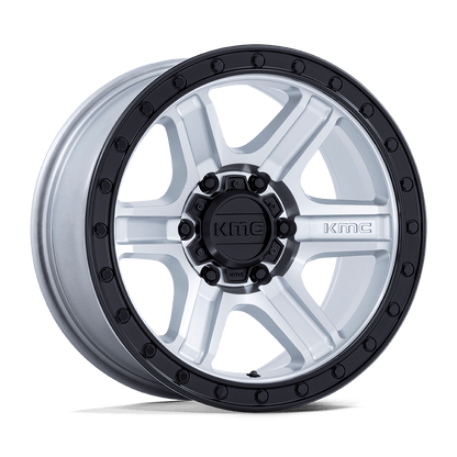 17x8.5 KMC KM551 Outrun Machined With Gloss Black Lip Wheel 6x135 (18mm)