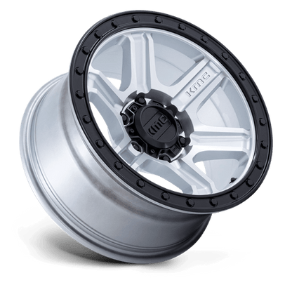 17x8.5 KMC KM551 Outrun Machined With Gloss Black Lip Wheel 5x5 (-10mm)
