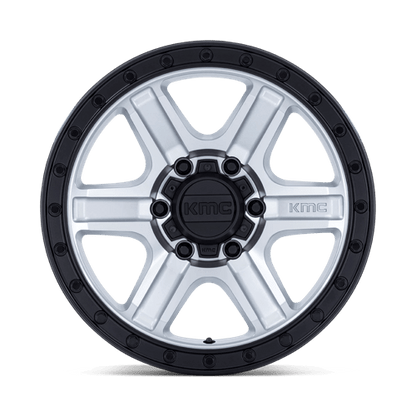 18x9 KMC KM551 Outrun Machined With Gloss Black Lip Wheel 5x5 (18mm)