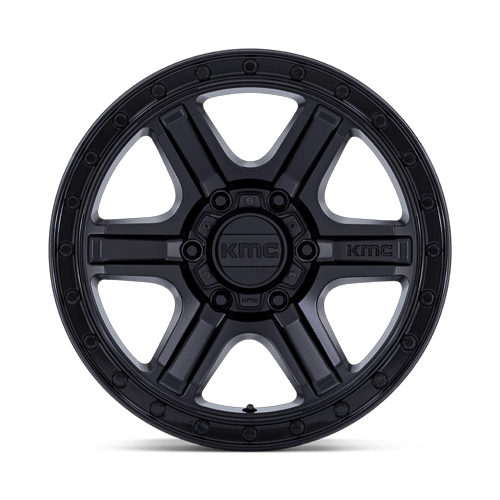 18x9 KMC KM551 Outrun Matte Black With Gloss Black Lip Wheel 5x5 (18mm)