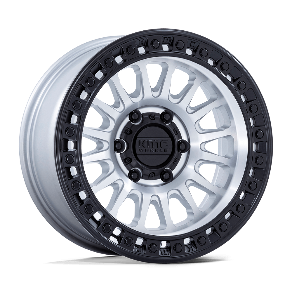 20x9 KMC KM552 IMS Machined W/ Black Lip Wheel 8x180 (0mm)