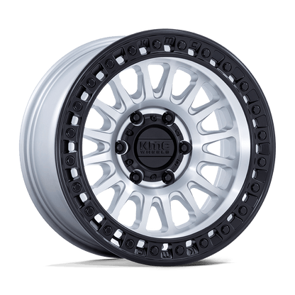 18x9 KMC KM552 IMS Machined W/ Black Lip Wheel 8x6.5 (0mm)