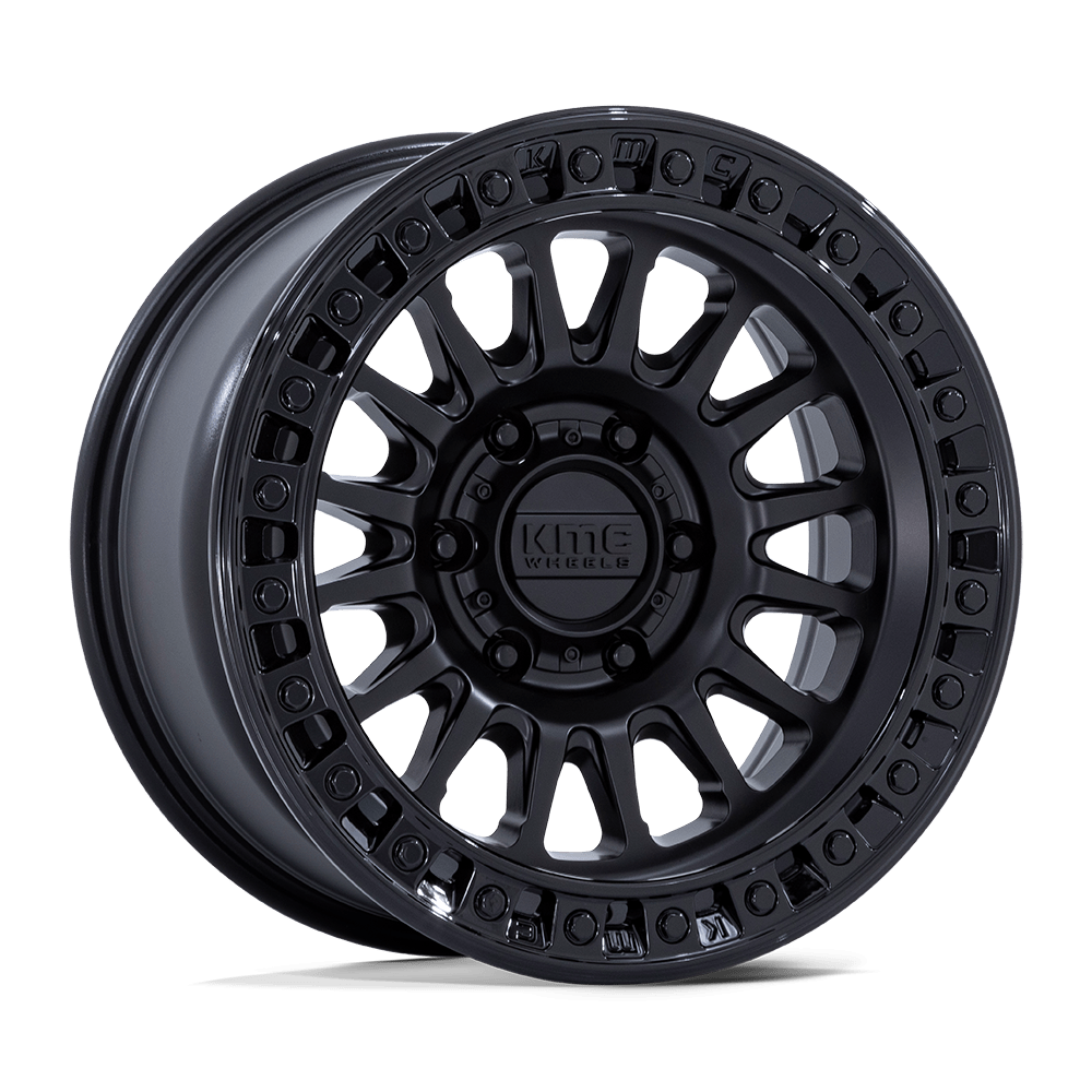 20x9 KMC KM552 IMS Matte Black W/ Gloss Black Lip Wheel 5x5 (18mm)